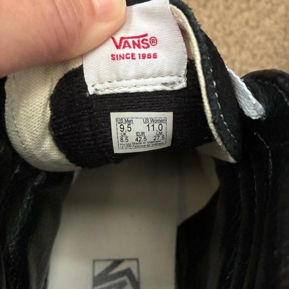 Vans Black and White Sk8-Hi Shoe - Picture 7 of 8